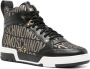 Moschino jacquard-logo high-top sneakers Black - Thumbnail 2