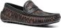 Moschino jacquard penny-slot leather loafers Brown - Thumbnail 2