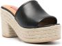 MOSCHINO JEANS 95mm leather espadrilles Black - Thumbnail 2