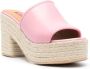MOSCHINO JEANS 95mm leather espadrilles Pink - Thumbnail 2