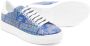 Moschino Kids all-over logo print sneakers Blue - Thumbnail 2