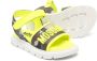Moschino Kids camouflage-print leather sandals Yellow - Thumbnail 2