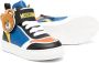 Moschino Kids colour-block leather sneakers Black - Thumbnail 2