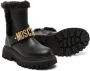 Moschino Kids embossed-logo leather boots Black - Thumbnail 2