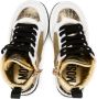 Moschino Kids embroidered-logo high-top sneakers Gold - Thumbnail 3