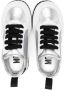 Moschino Kids glitter-detail lace-up sneakers Silver - Thumbnail 3