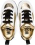 Moschino Kids glitter lace-up leather sneakers Gold - Thumbnail 3