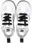 Moschino Kids glitter lace-up leather sneakers Silver - Thumbnail 3