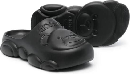 Moschino Kids Gummy Teddy-Bear-motif sandals Black