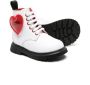Moschino Kids heart-logo leather ankle boots White - Thumbnail 2