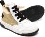 Moschino Kids high-top panelled sneakers Gold - Thumbnail 2