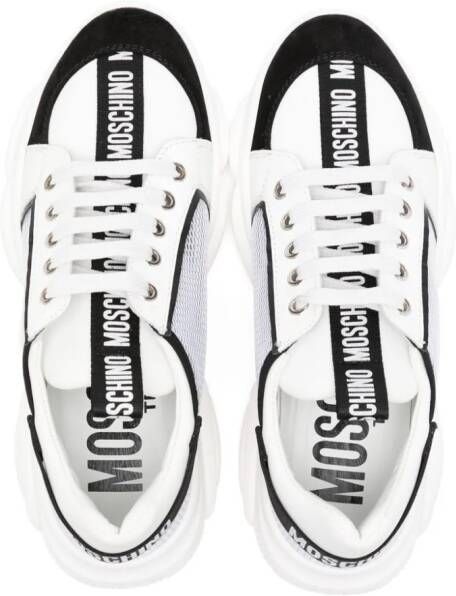 Moschino Kids lace-up fastening sneakers White