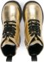 Moschino Kids laminated-finish leather ankle boots Gold - Thumbnail 3