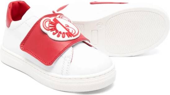 Moschino Kids Leo Teddy-appliqué sneakers White