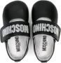 Moschino Kids logo-embellished leather pre-walkers Black - Thumbnail 3
