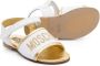 Moschino Kids logo-embellished leather sandals White - Thumbnail 2