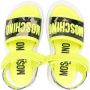 Moschino Kids logo-embroidered camouflage sandals Yellow - Thumbnail 2