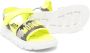 Moschino Kids logo-embroidered leather sandals Yellow - Thumbnail 2