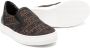 Moschino Kids logo-embroidered slip-on sneakers Black - Thumbnail 2