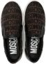 Moschino Kids logo-embroidered slip-on sneakers Black - Thumbnail 3