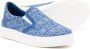 Moschino Kids logo-jacquard denim sneakers Blue - Thumbnail 2