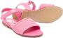 Moschino Kids logo-jacquard flat sandals Pink - Thumbnail 2