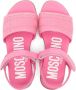 Moschino Kids logo-jacquard flat sandals Pink - Thumbnail 3