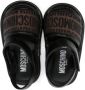 Moschino Kids logo-jacquard leather sandals Black - Thumbnail 3