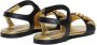 Moschino Kids logo-lettering leather sandals Black - Thumbnail 3