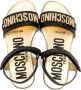 Moschino Kids logo-lettering leather sandals Black - Thumbnail 3