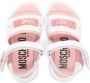 Moschino Kids logo-lettering leather sandals White - Thumbnail 3