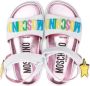 Moschino Kids logo-lettering leather sandals White - Thumbnail 3