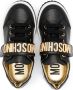 Moschino Kids logo-lettering leather sneakers Black - Thumbnail 3