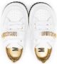 Moschino Kids logo-lettering leather sneakers White - Thumbnail 3