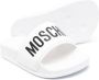 Moschino Kids logo open-toe slides White - Thumbnail 2
