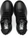 Moschino Kids logo-plaque leather sneakers Black - Thumbnail 2