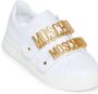 Moschino Kids logo-plaque leather sneakers White - Thumbnail 4