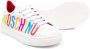 Moschino Kids logo-print leather sneakers White - Thumbnail 2