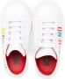 Moschino Kids logo-print leather sneakers White - Thumbnail 3