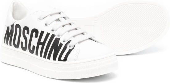 Moschino Kids logo-print low-top sneakers White