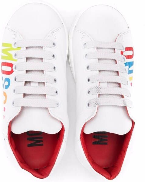 Moschino Kids logo-print low top sneakers White