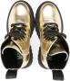 Moschino Kids logo-print metallic leather boots Gold - Thumbnail 3