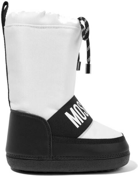 Moschino Kids logo-print padded snow boots White