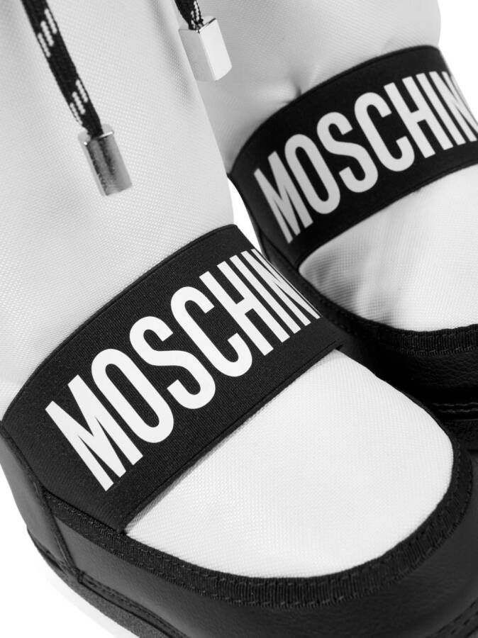 Moschino Kids logo-print padded snow boots White