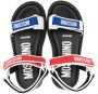 Moschino Kids logo-print touch-strap sandals Black - Thumbnail 3