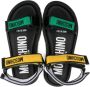 Moschino Kids logo-print touch-strap sandals Black - Thumbnail 3