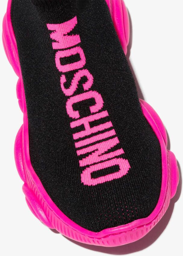 Moschino Kids logo slip-on sneakers Black
