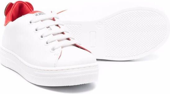 Moschino Kids low-top eco leather sneakers White