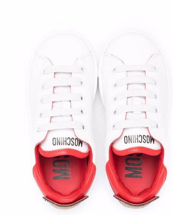 Moschino Kids low-top eco leather sneakers White