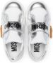 Moschino Kids metallic logo-print touch-strap sneakers White - Thumbnail 3